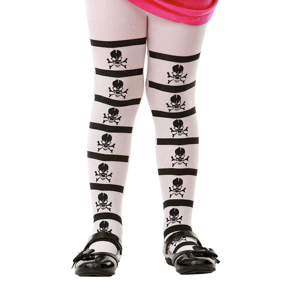 Striped Pirate Knee Socks Black N White